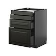 METOD/KNIVSHULT bc w pull-out work surface/3drw