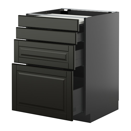 METOD/KNIVSHULT põr.kapp väljat. tööpind/3 sahtlit