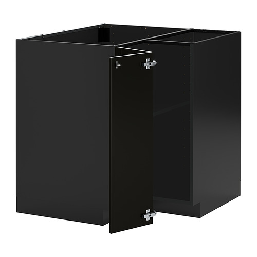 METOD, corner base cabinet with shelf