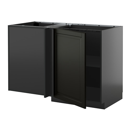 METOD, corner base cabinet with shelf