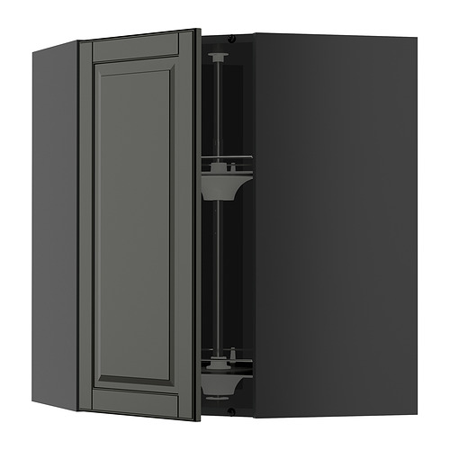 METOD, corner wall cabinet with carousel