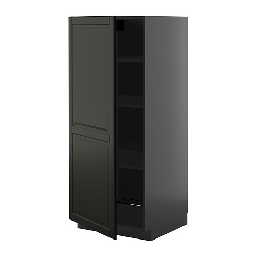 METOD, high cabinet with shelves