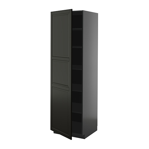 METOD, high cabinet with shelves