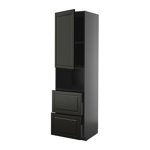 METOD/KNIVSHULT, hi cab f micro w door/2 drawers