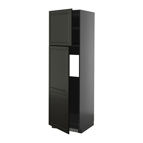 METOD, высокий шкаф д/холодильника/2дверцы