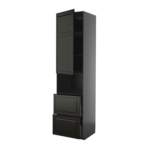 METOD/KNIVSHULT, hi cab f micro w door/2 drawers