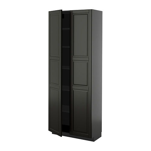 METOD, high cabinet with shelves