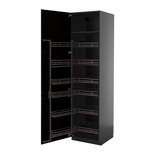 METOD, high cabinet with pull-out larder