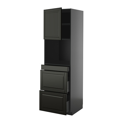 METOD/KNIVSHULT kõrge kapp komb. mikro. ukse/3 shtl