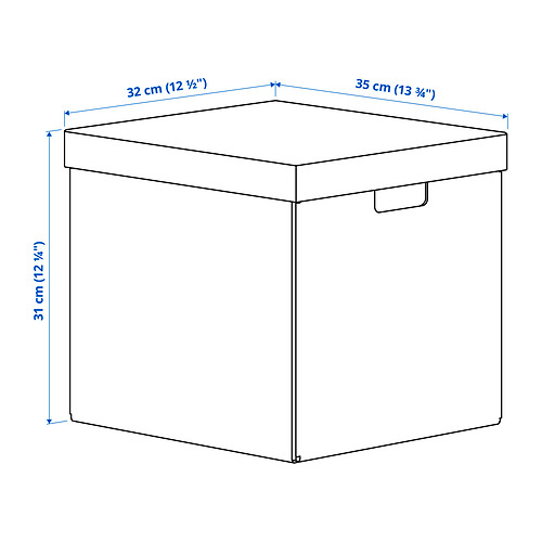 FJÄDERHARV storage box with lid