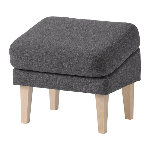 OMTÄNKSAM armchair and footstool Gunnared dark grey IKEA Latvija