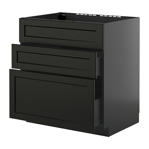 METOD/KNIVSHULT sahtliga põr-kapp pliidile/õhupuh.