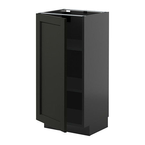 METOD, base cabinet with shelves