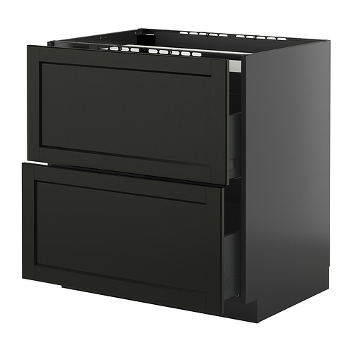 METOD/KNIVSHULT, base cab f hob/2 fronts/2 drawers