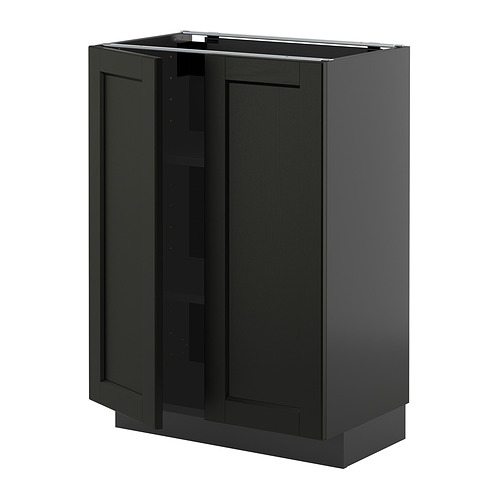 METOD, base cabinet with shelves/2 doors