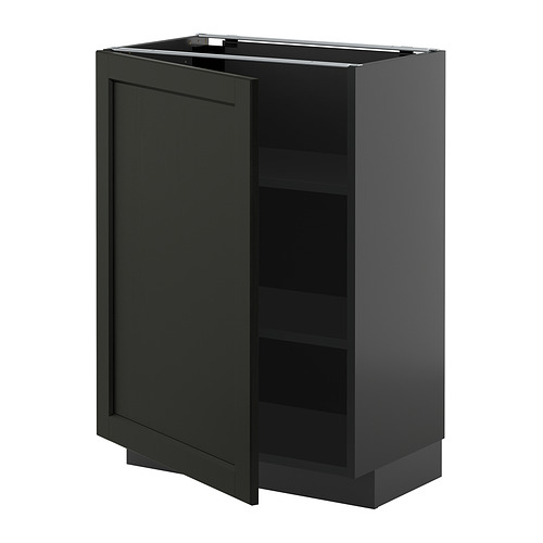 METOD, base cabinet with shelves
