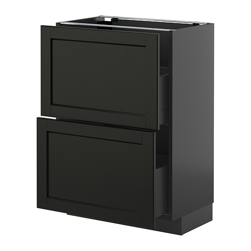 METOD/KNIVSHULT, base cabinet with 2 drawers