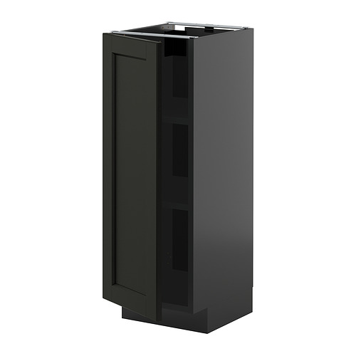 METOD, base cabinet with shelves
