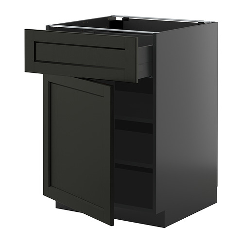 METOD/KNIVSHULT põrandakapp sahtli/uksega