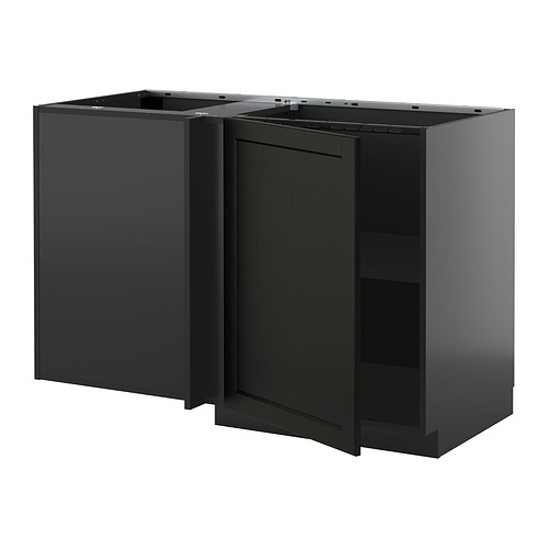 METOD, corner base cabinet with shelf