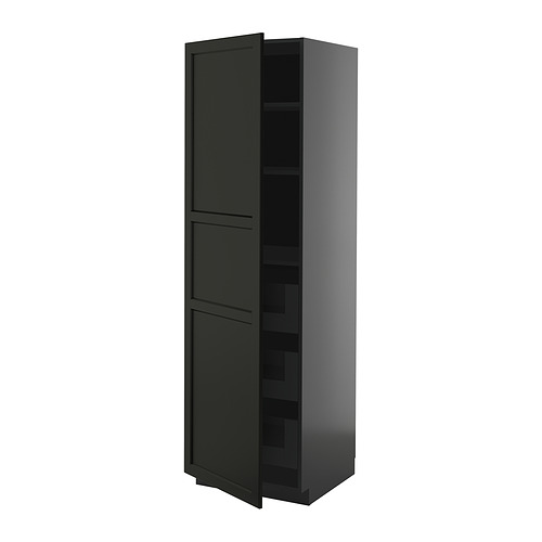 METOD/KNIVSHULT, high cabinet with drawers