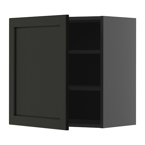 METOD, wall cabinet with shelves
