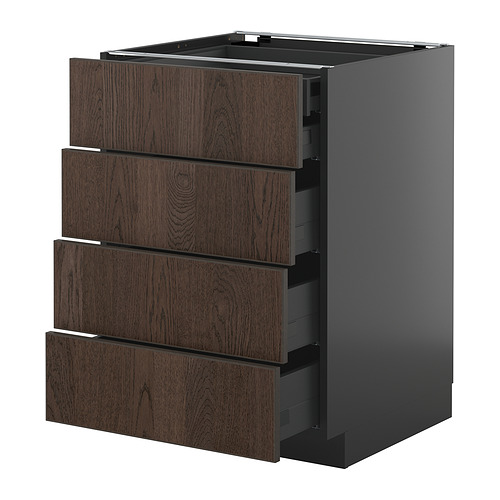 METOD/KNIVSHULT põr.kapp/4 esip/2 mad/3 kes sahtlit