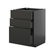 METOD/KNIVSHULT base cabinet with 3 drawers