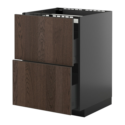 METOD/KNIVSHULT põrandakapp pliid., 2 esip./2 saht.