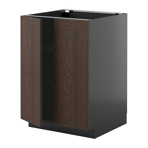 METOD, напольный шкаф с полками/2дверцами