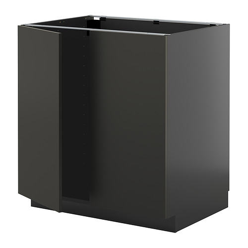 METOD, base cabinet with shelves/2 doors