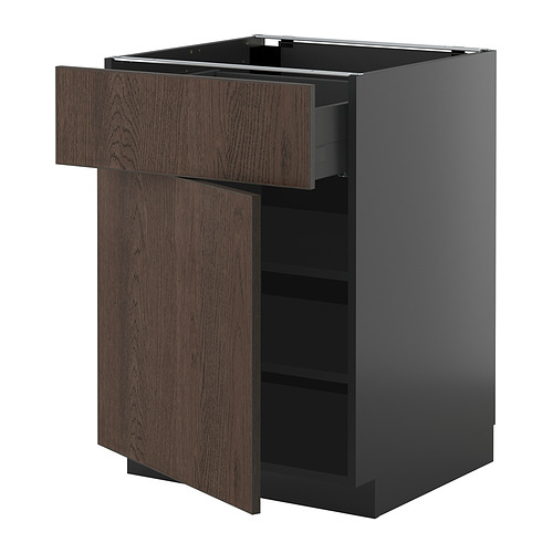 METOD/KNIVSHULT põrandakapp sahtli/uksega