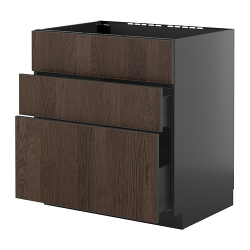 METOD/KNIVSHULT sahtliga põr-kapp pliidile/õhupuh.