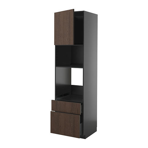 METOD/KNIVSHULT, high cab f oven/micro w dr/2 drwrs