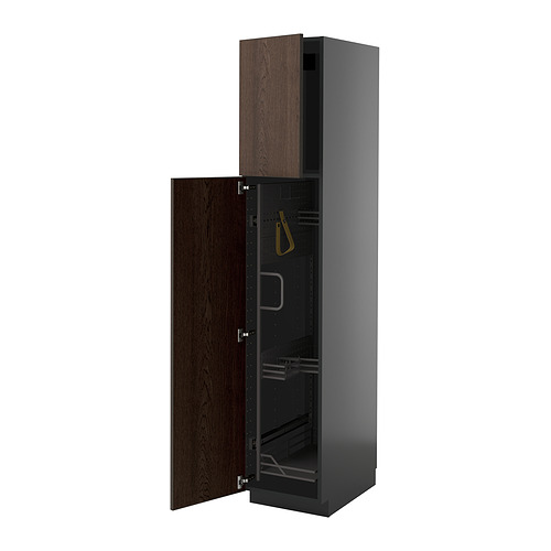 METOD, high cabinet with cleaning interior