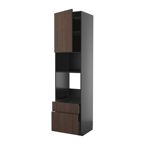 METOD/KNIVSHULT, high cab f oven/micro w dr/2 drwrs