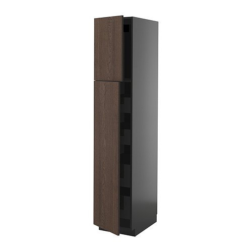 METOD/KNIVSHULT hi cab w 2 doors/4 drawers
