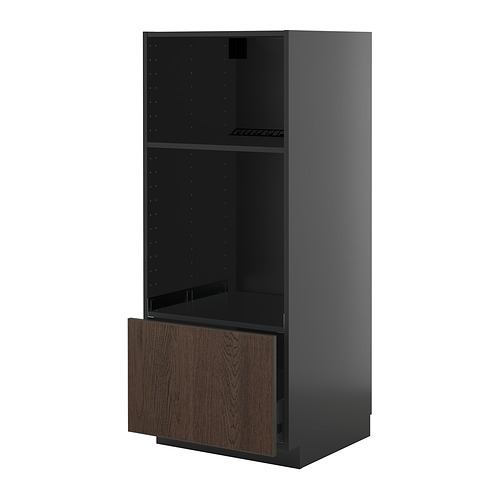 METOD/KNIVSHULT sahtliga kõrge kapp ahjule/mikrol.