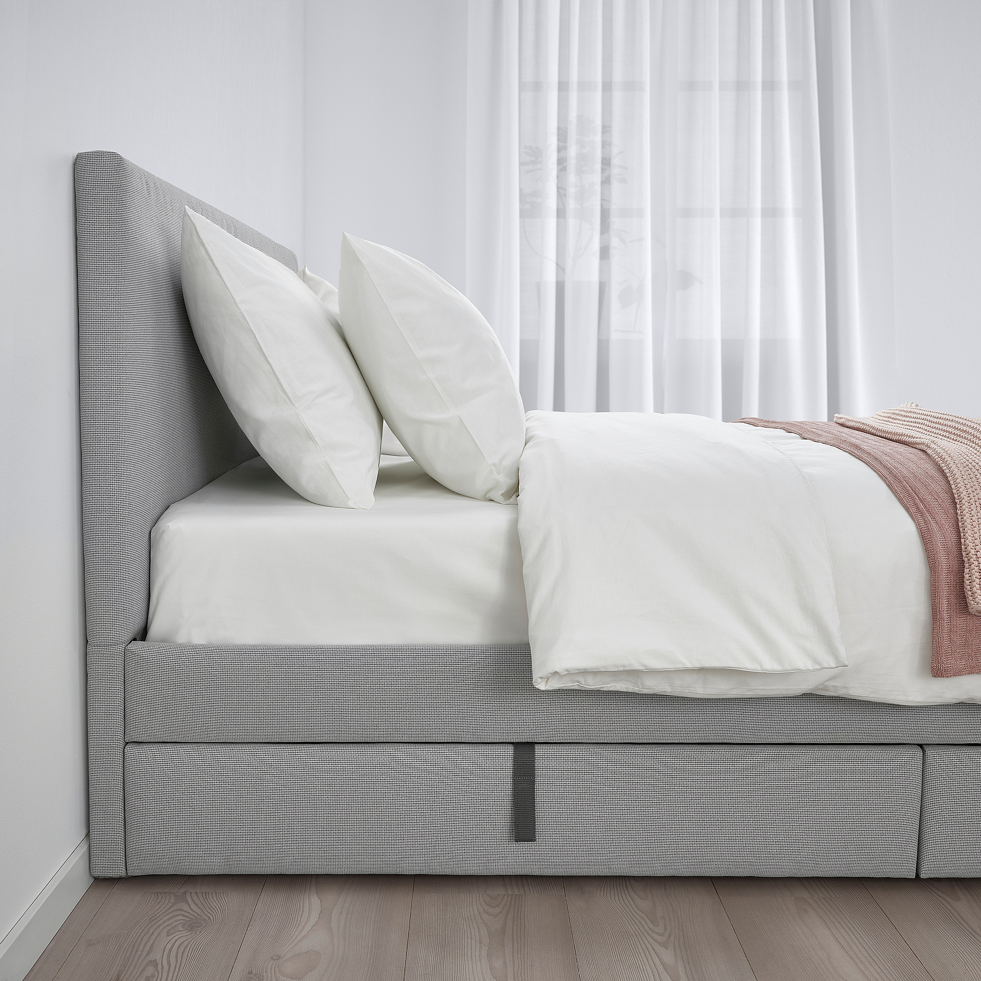 GLADSTAD кровать с обивкой,2 кроватных ящика 160x200 cm | IKEA Eesti