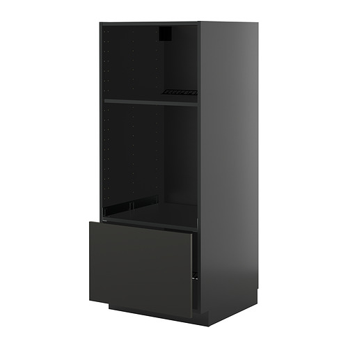 METOD/KNIVSHULT sahtliga kõrge kapp ahjule/mikrol.