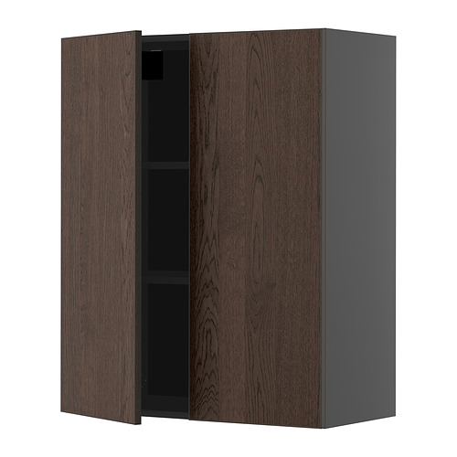 METOD wall cabinet with shelves/2 doors