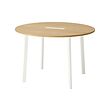 Round oak veneer/white (+10€)