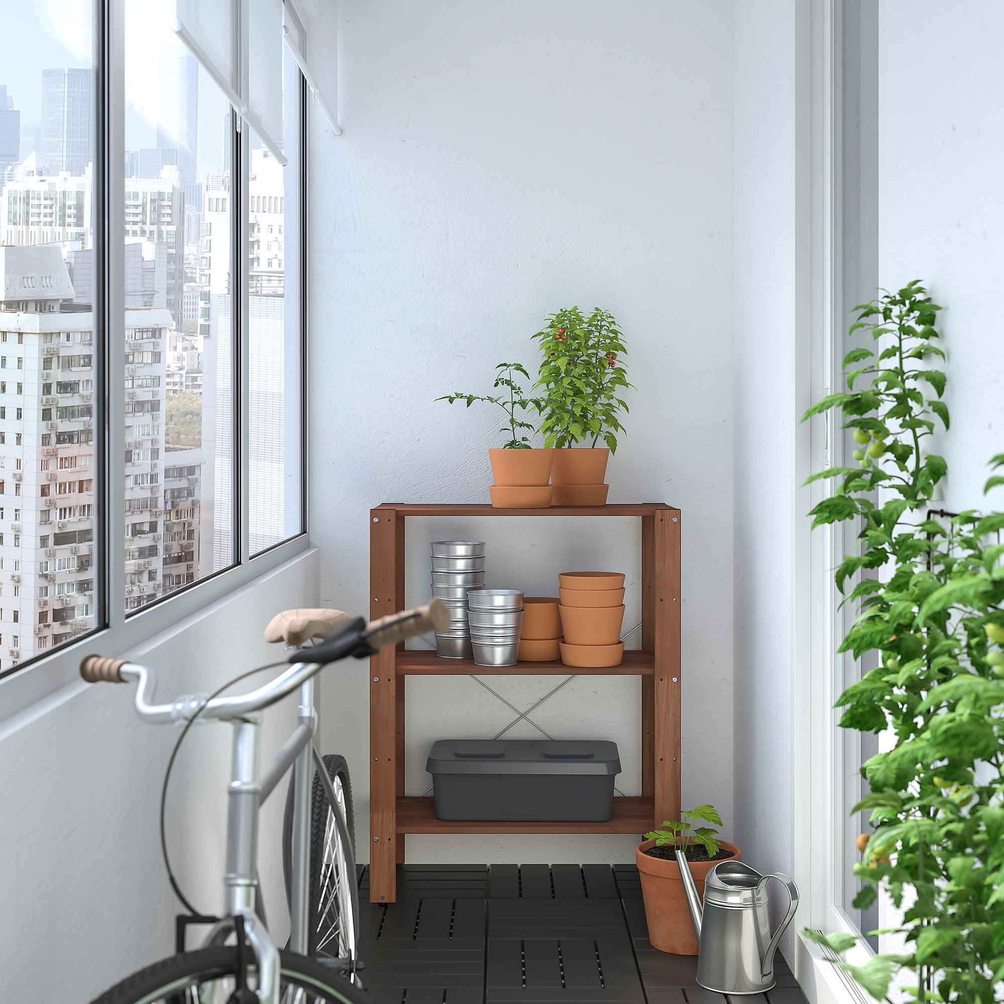 TORDH shelving unit, outdoor brown stained 70x35x90 cm IKEA Lietuva