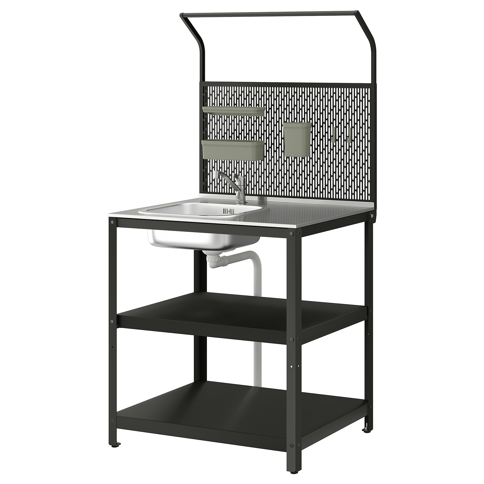 GRILLSKÄR sink unit w back panel stainless steel/outdoor IKEA Eesti