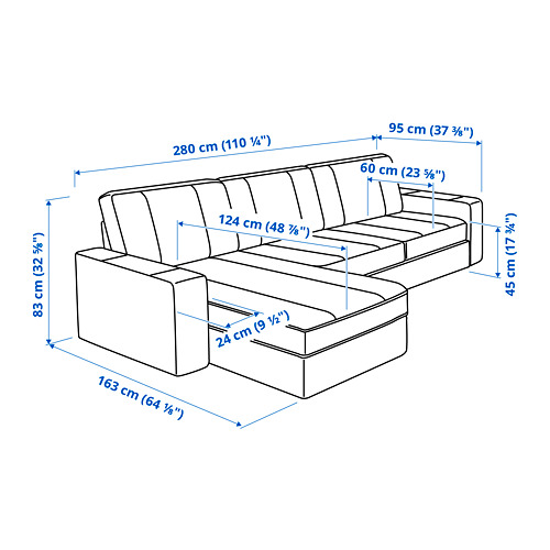 KIVIK trivietė sofa