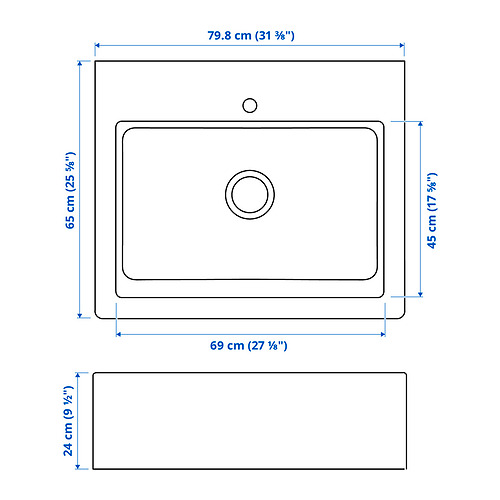 TALLSJÖN sink bowl w visible front