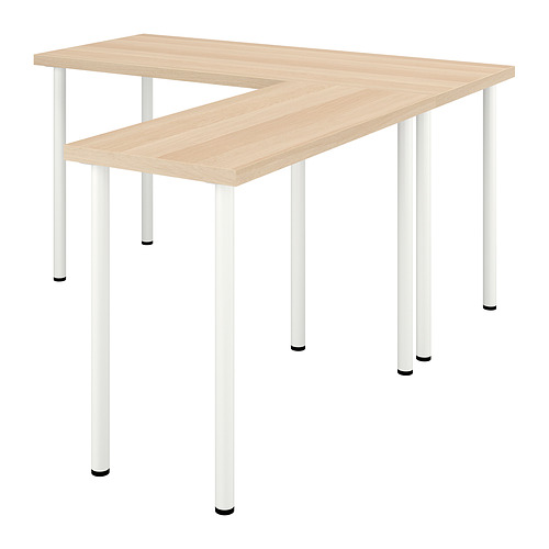 LAGKAPTEN/LINNMON, L-shaped desk