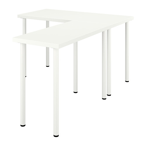 LAGKAPTEN/LINNMON, L-shaped desk