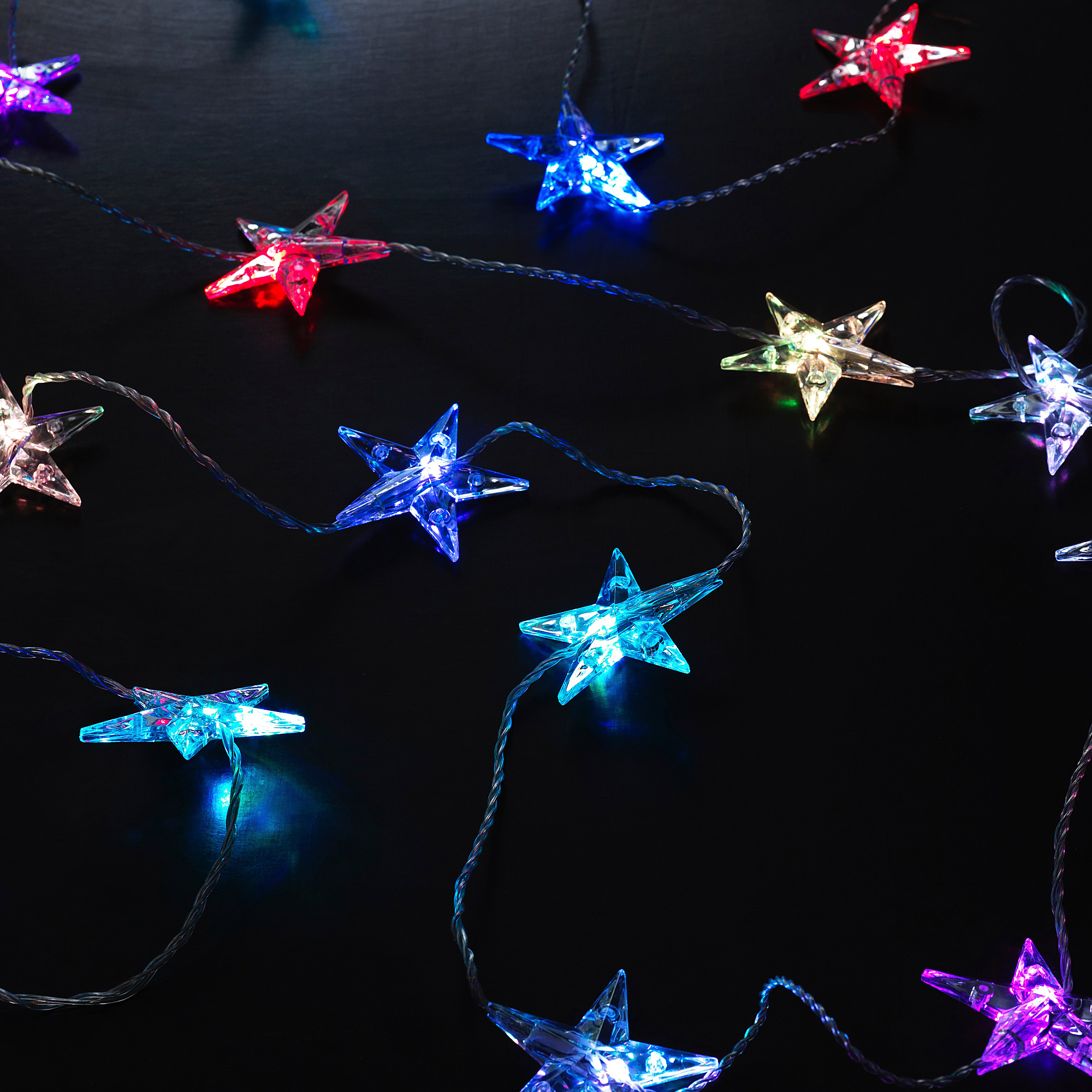 STRÅLA LED lighting chain with 24 lights outdoor/flashing star IKEA Eesti