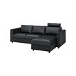With chaise longue with headrest/grann/bomstad black (+578€)
